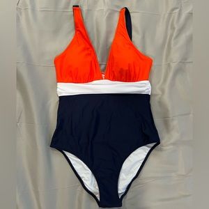 CupShe Color Block One piece NWT